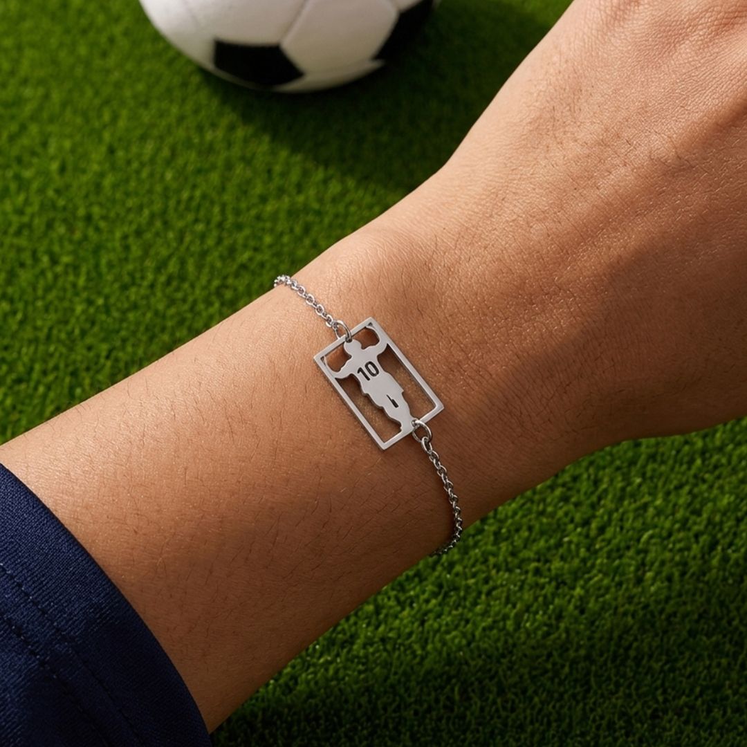 Messi 10 Silver Bracelet