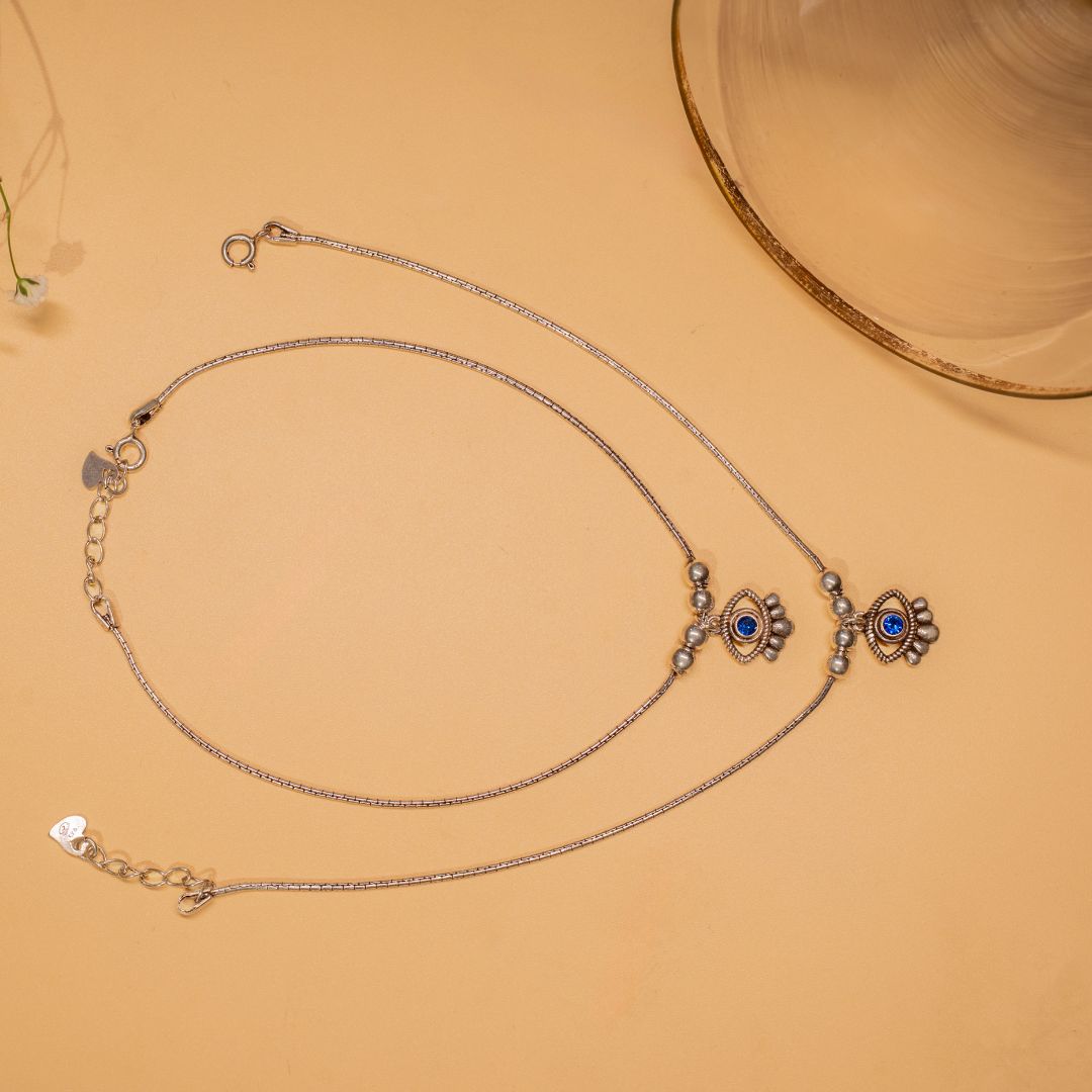 handcrafted 925 silver anklets India at best price