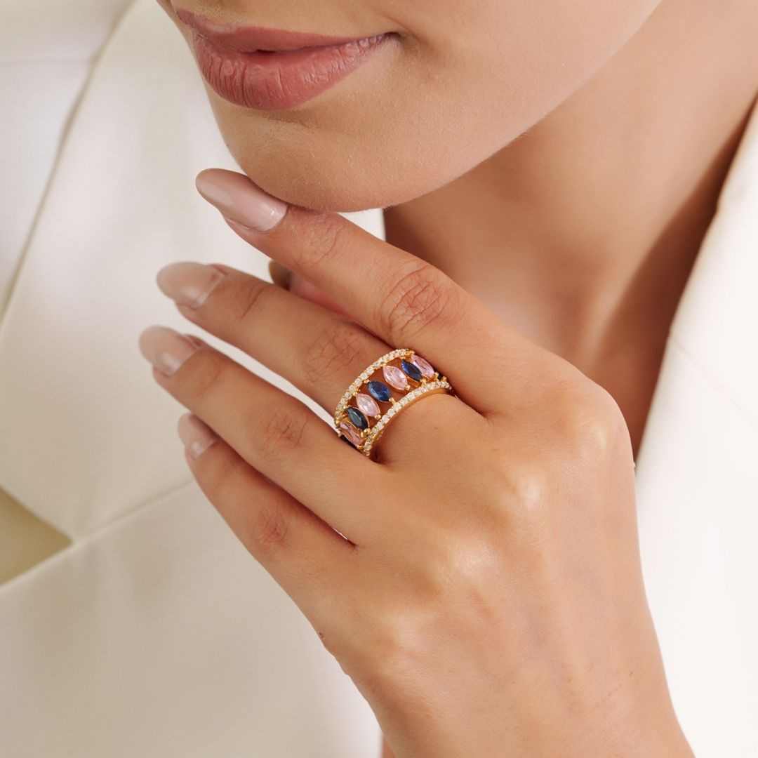 Seraphine Blossom Eternity Gold Ring