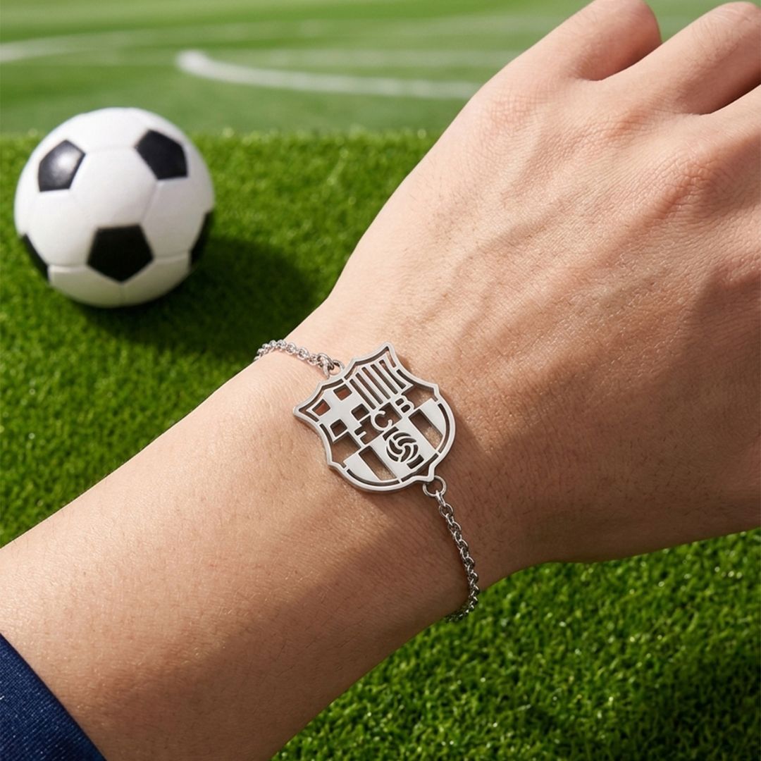 FC Barcelona Silver Bracelet