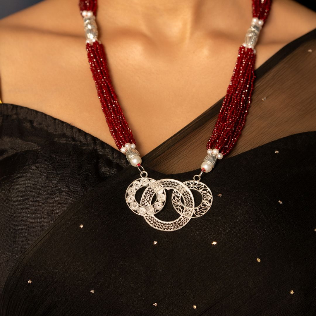 authentic Odisha Tarakashi 925 silver necklace women