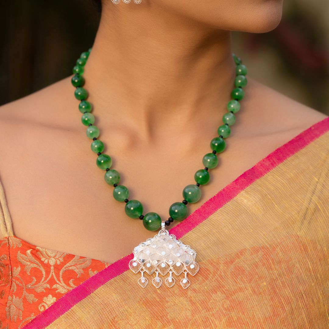 artisan Tarakashi silver necklace 925 Cuttack Odisha