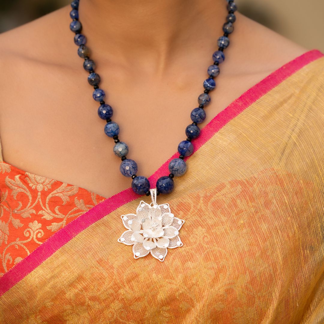 authentic Odisha Tarakashi 925 silver necklace women