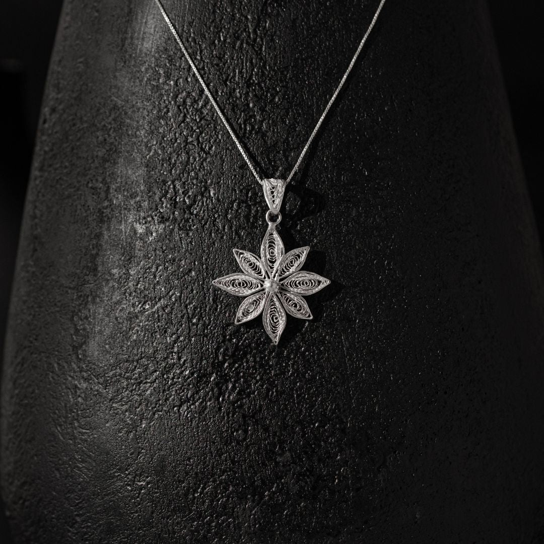 Sitara Silver Filigree Necklace Set