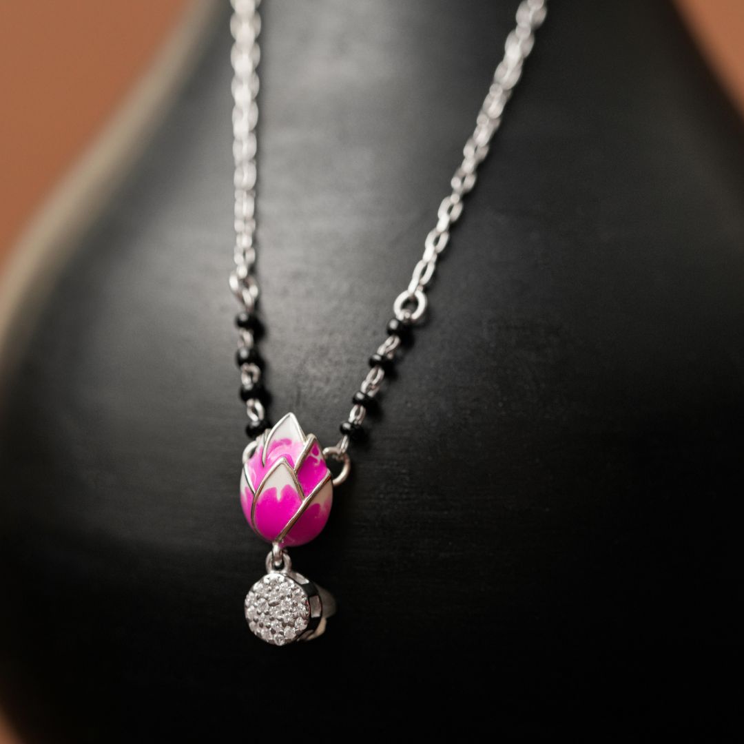 lightweight 925 silver mangalsutra pendant daily wear India