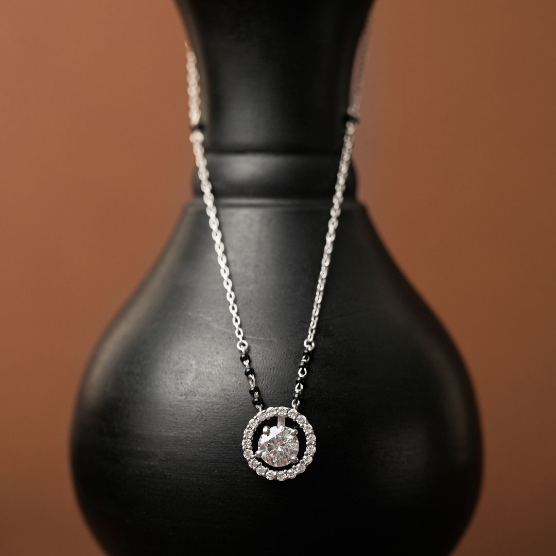 925 sterling silver minimal pendant mangalsutra women India