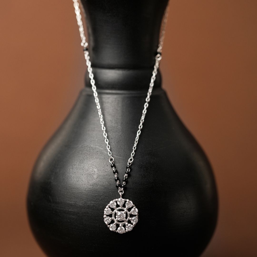 elegant lightweight 925 sterling silver mangalsutra India