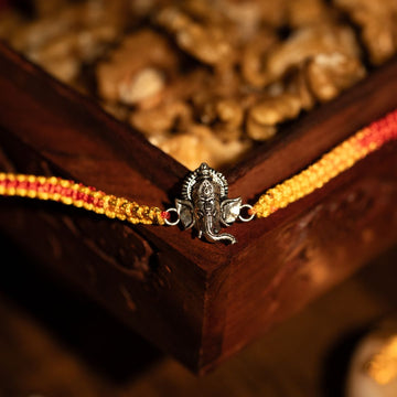 Ganpati Silver Rakhi