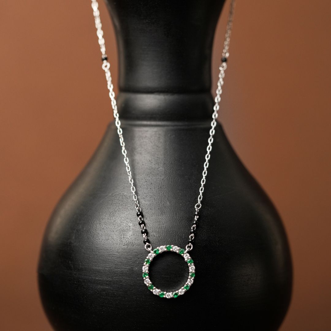 lightweight 925 silver mangalsutra pendant daily wear India