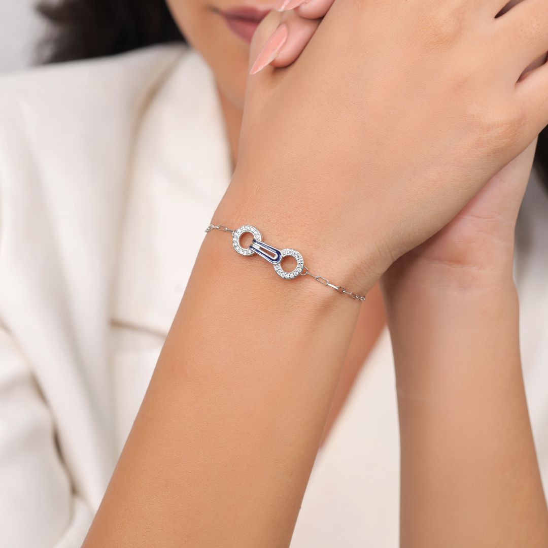 handcrafted 925 silver bracelet India at best price