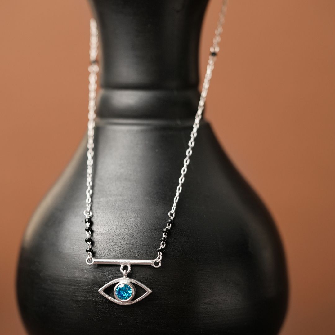 lightweight 925 silver mangalsutra pendant daily wear India