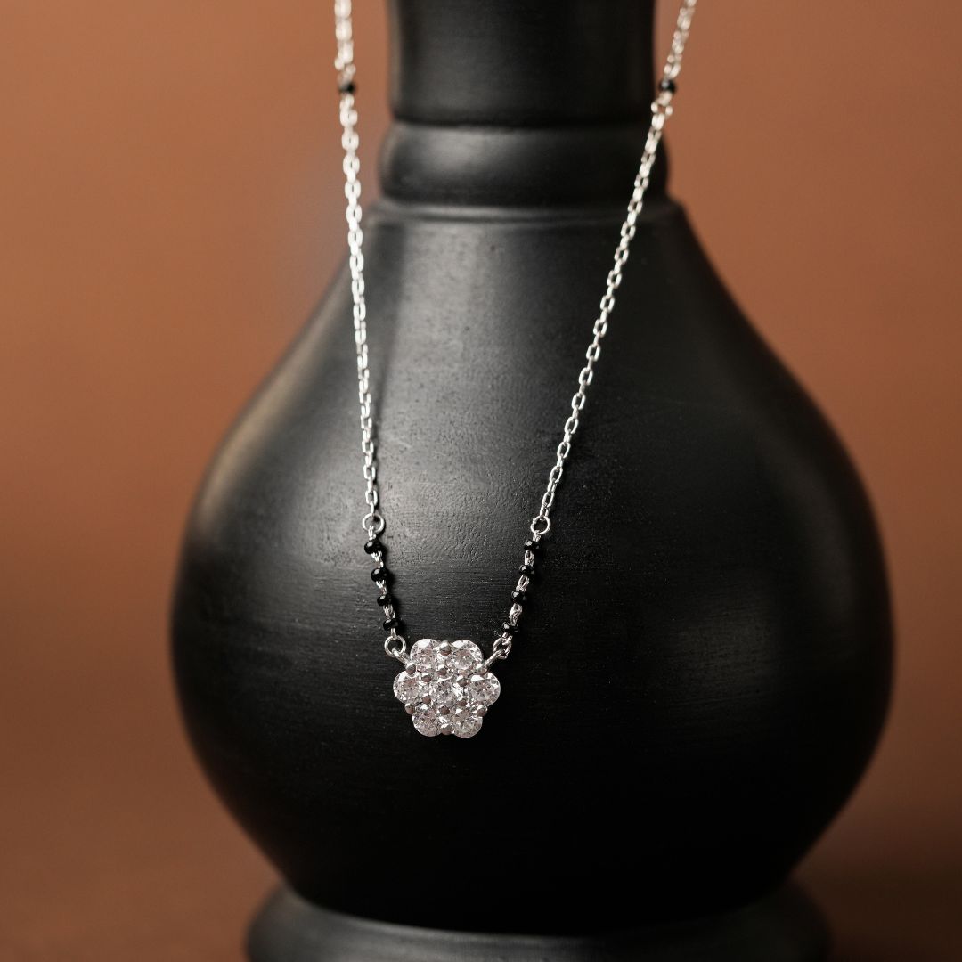 handcrafted 925 silver pendant mangalsutra online India