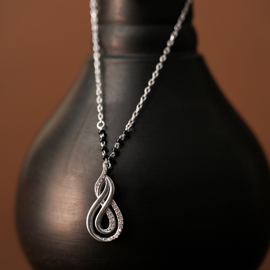 daily wear 925 silver pendant mangalsutra women India