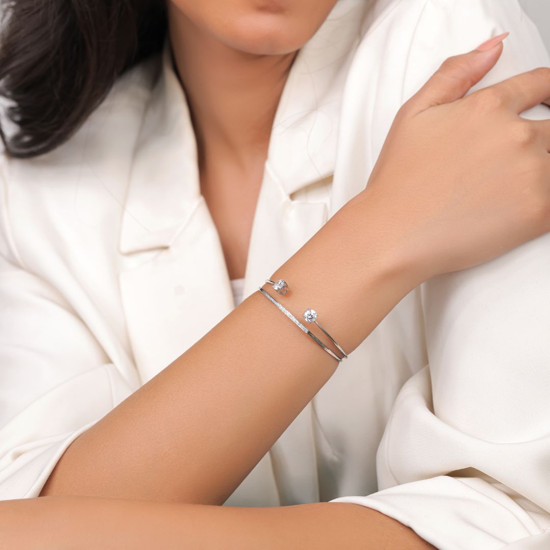 lightweight 925 silver bracelet women daily wear India