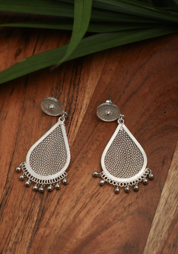Nirjharini Silver Filigree Earrings