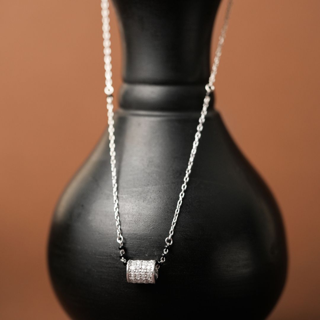 925 sterling silver minimal pendant mangalsutra women India