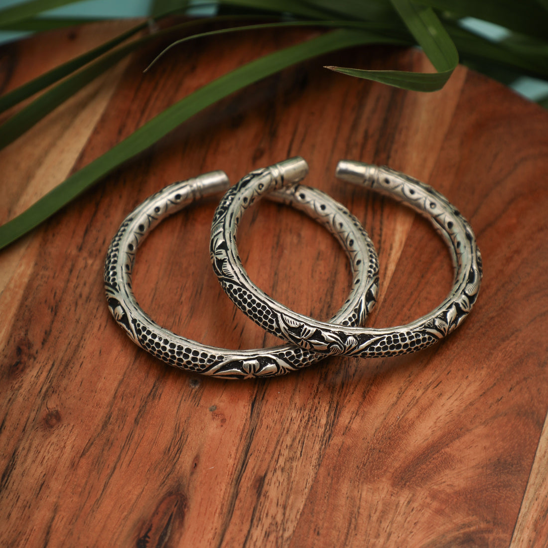 Shilpavalli Silver Bangles