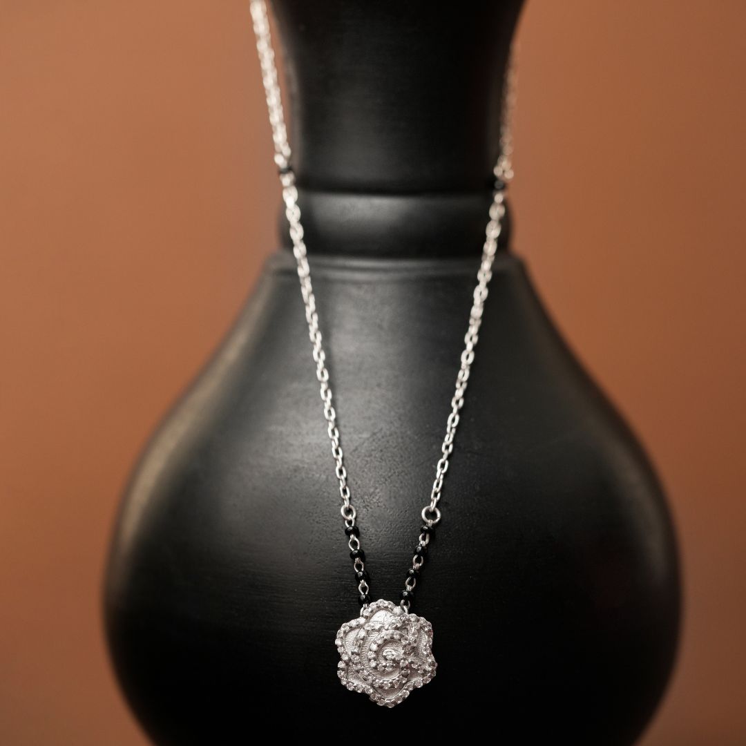 handcrafted 925 silver pendant mangalsutra online India