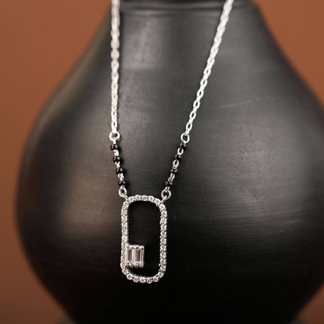 daily wear 925 silver pendant mangalsutra women India
