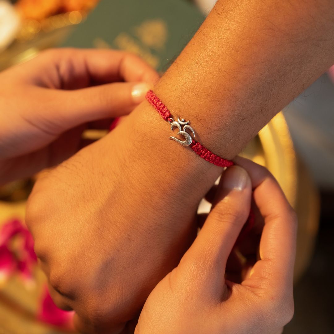 Omkar Silver Rakhi