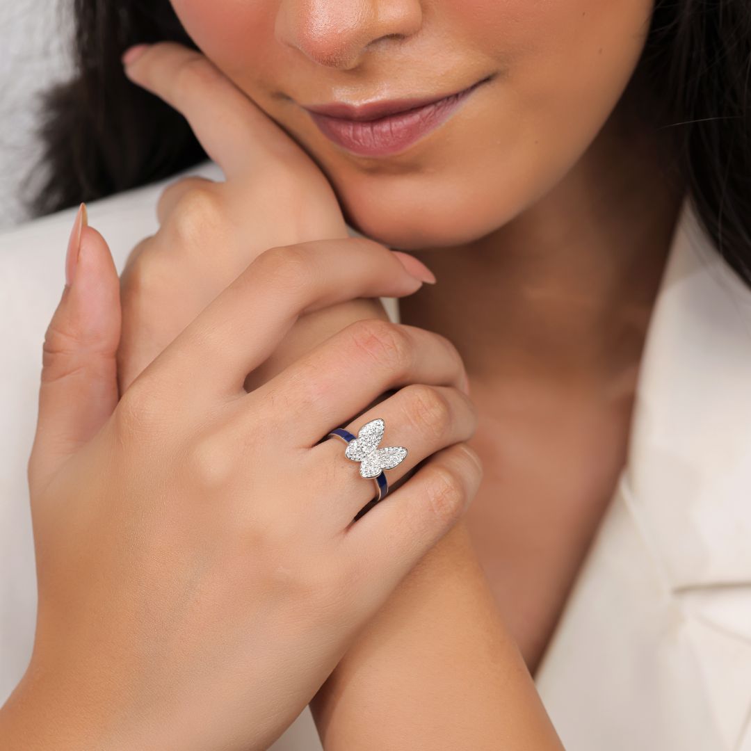 Butterfly Shine Adjustable Ring