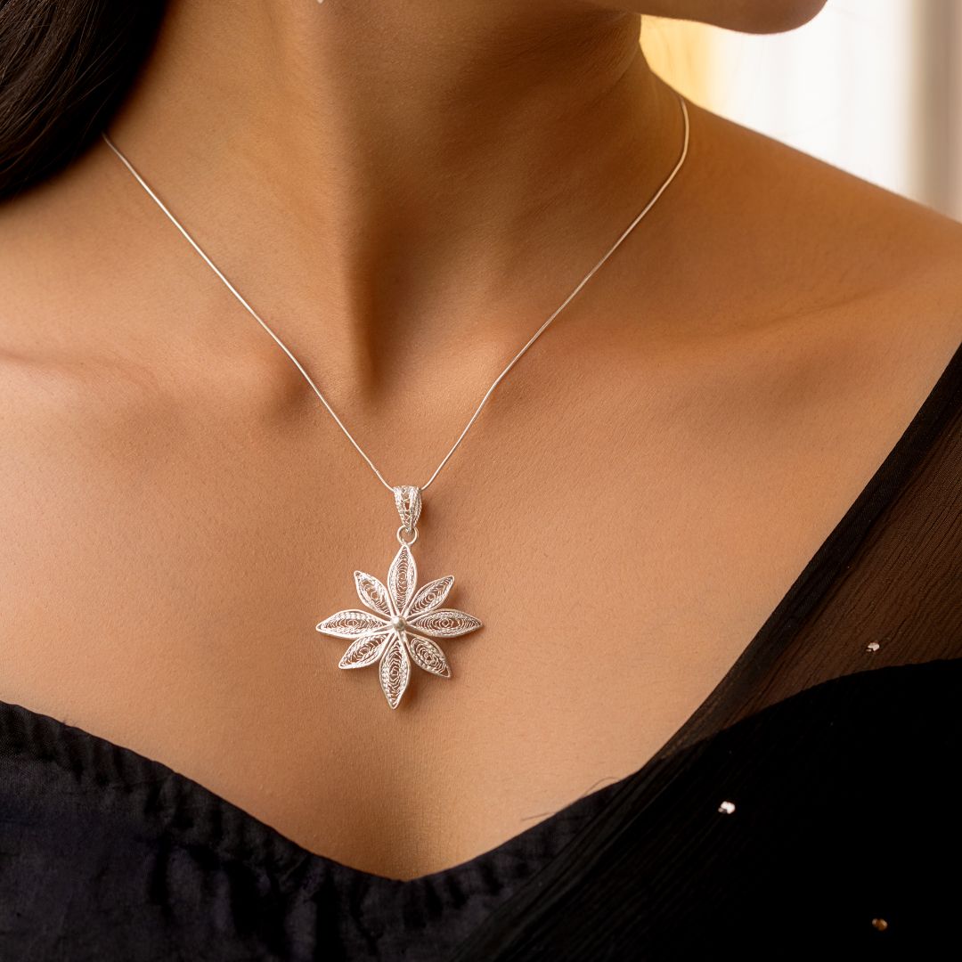 authentic Odisha Tarakashi 925 silver necklace women