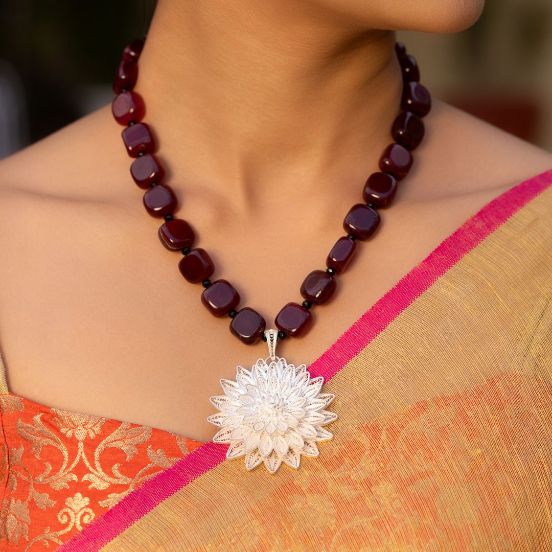 buy Tarakashi 925 silver necklace online India