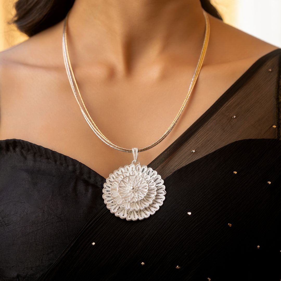 authentic Odisha Tarakashi 925 silver necklace women