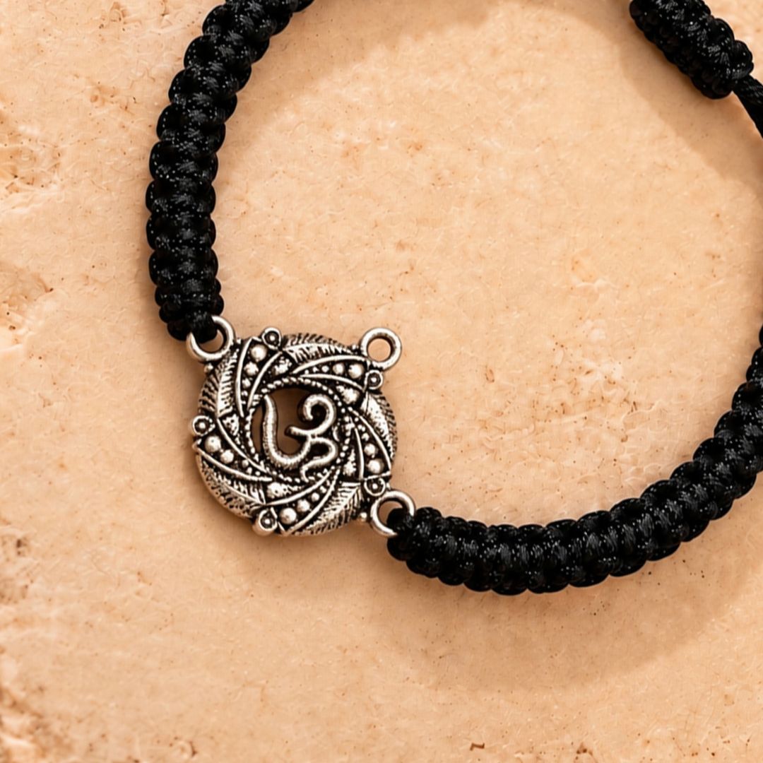 Om Blessing Silver Bracelet