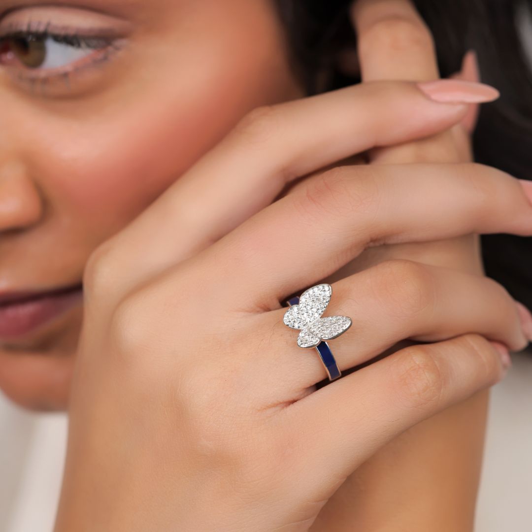 Butterfly Shine Adjustable Ring