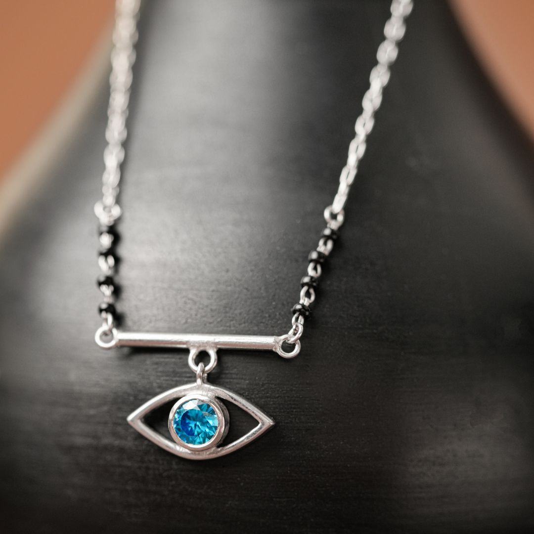 lightweight 925 silver mangalsutra pendant daily wear India