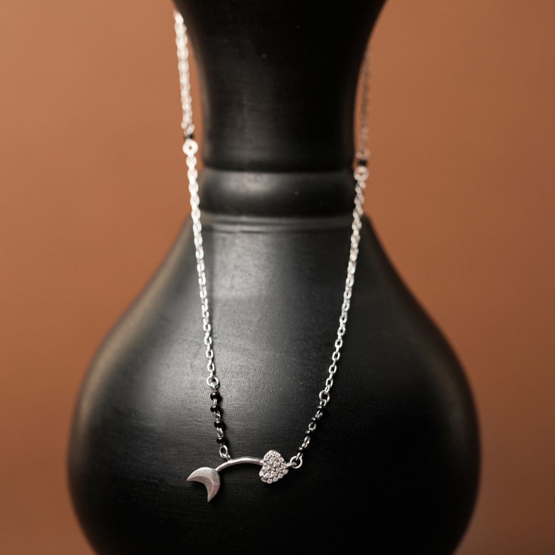daily wear 925 silver pendant mangalsutra women India