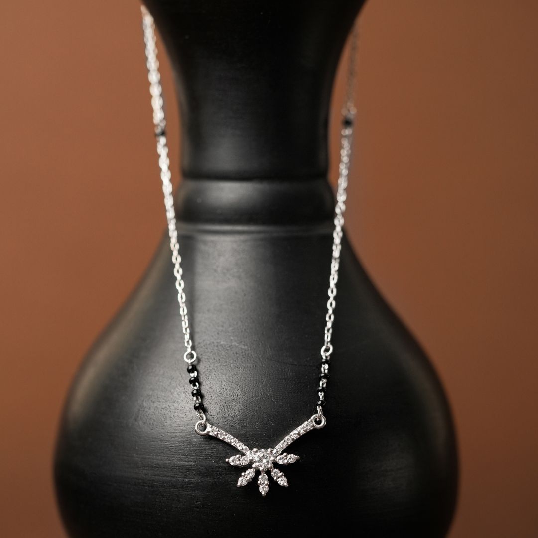 925 sterling silver minimal pendant mangalsutra women India