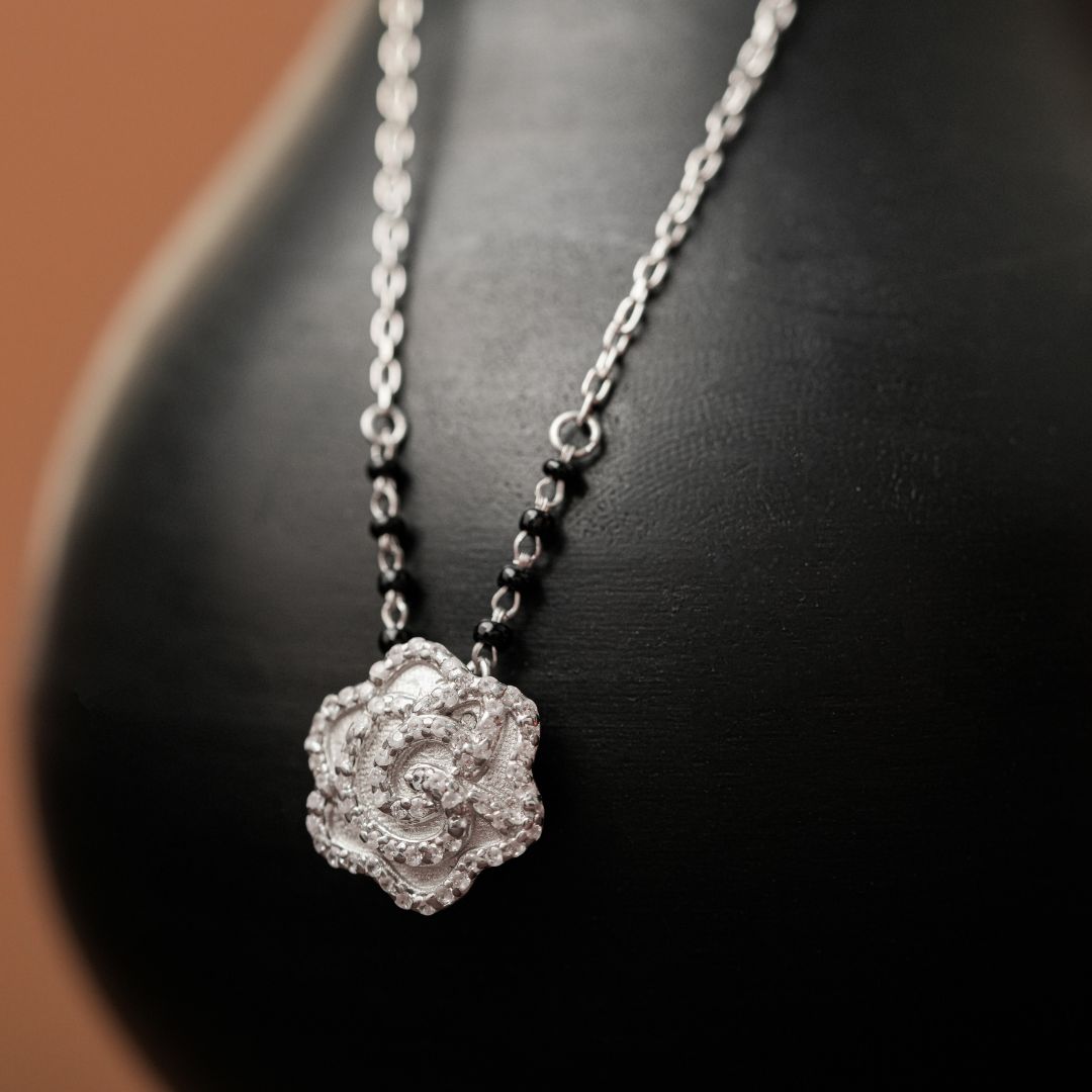 handcrafted 925 silver pendant mangalsutra online India