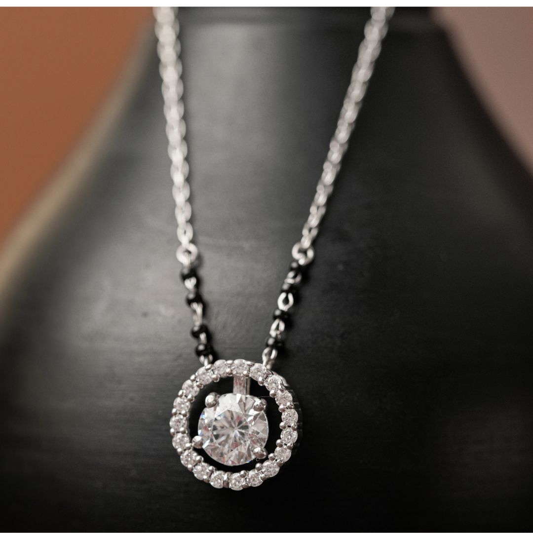 925 sterling silver minimal pendant mangalsutra women India