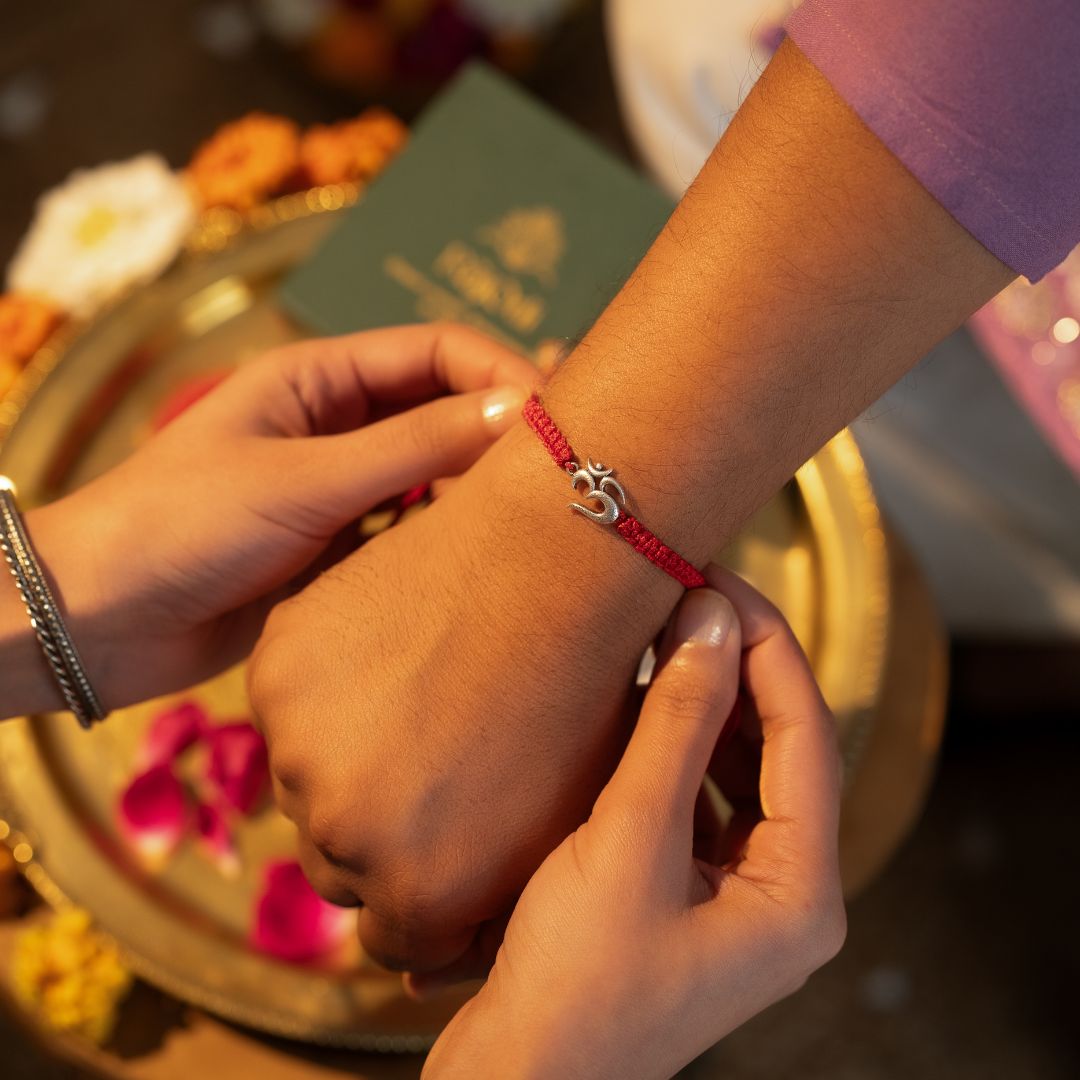 Omkar Silver Rakhi