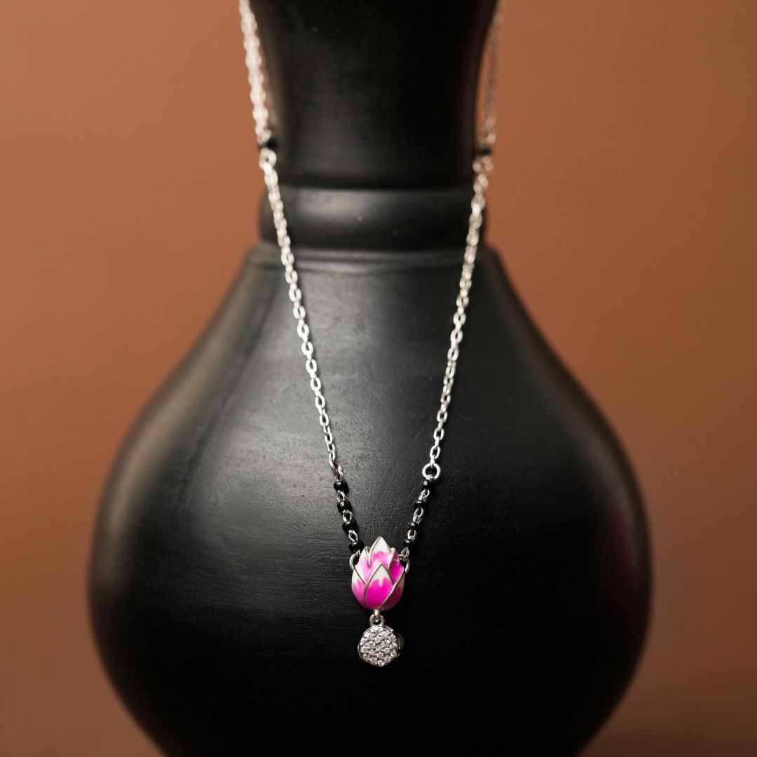 lightweight 925 silver mangalsutra pendant daily wear India