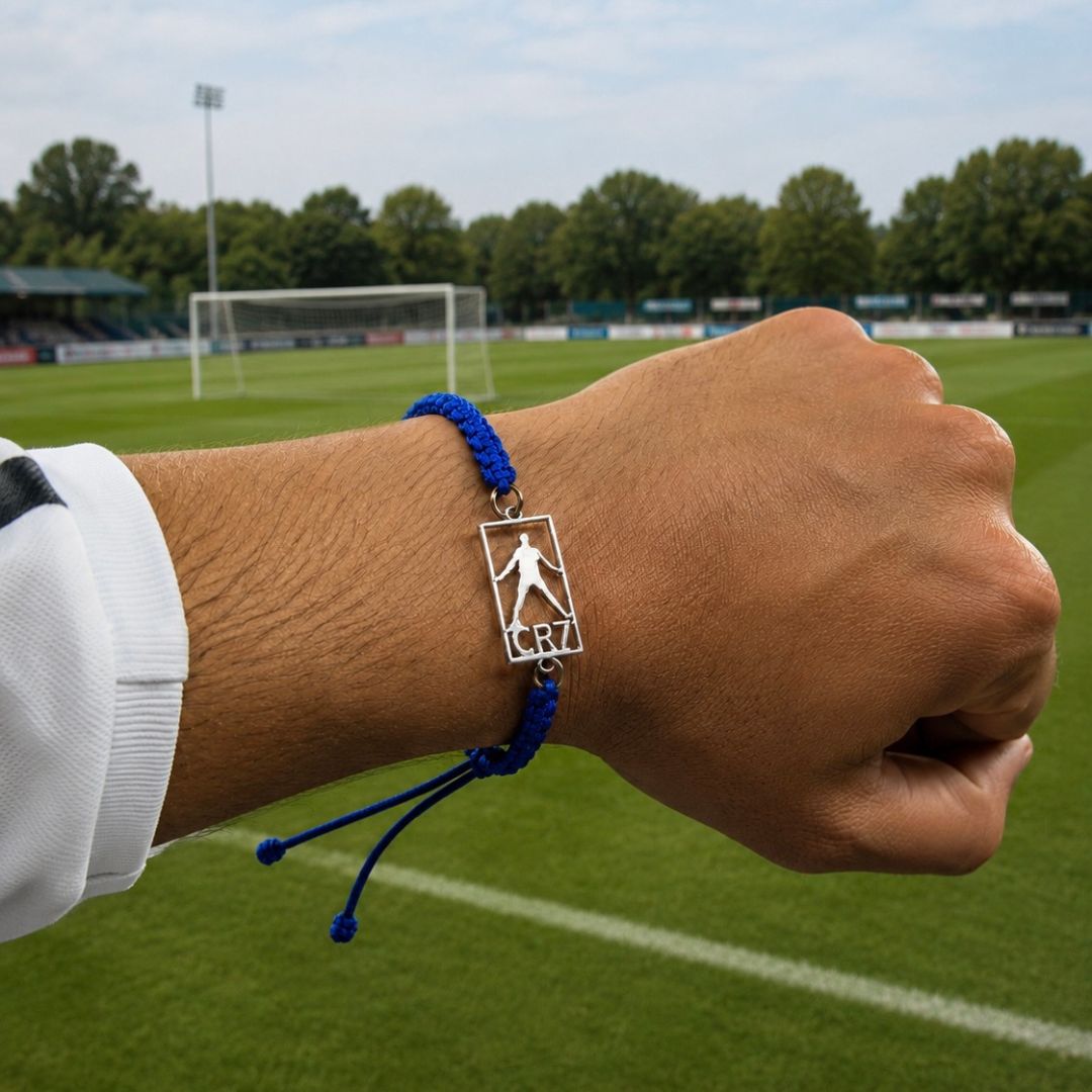 CR7 Initial Silver Thread Bracelet