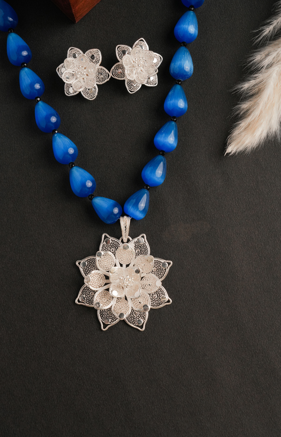 Sky Blue Fusion Pendant Set