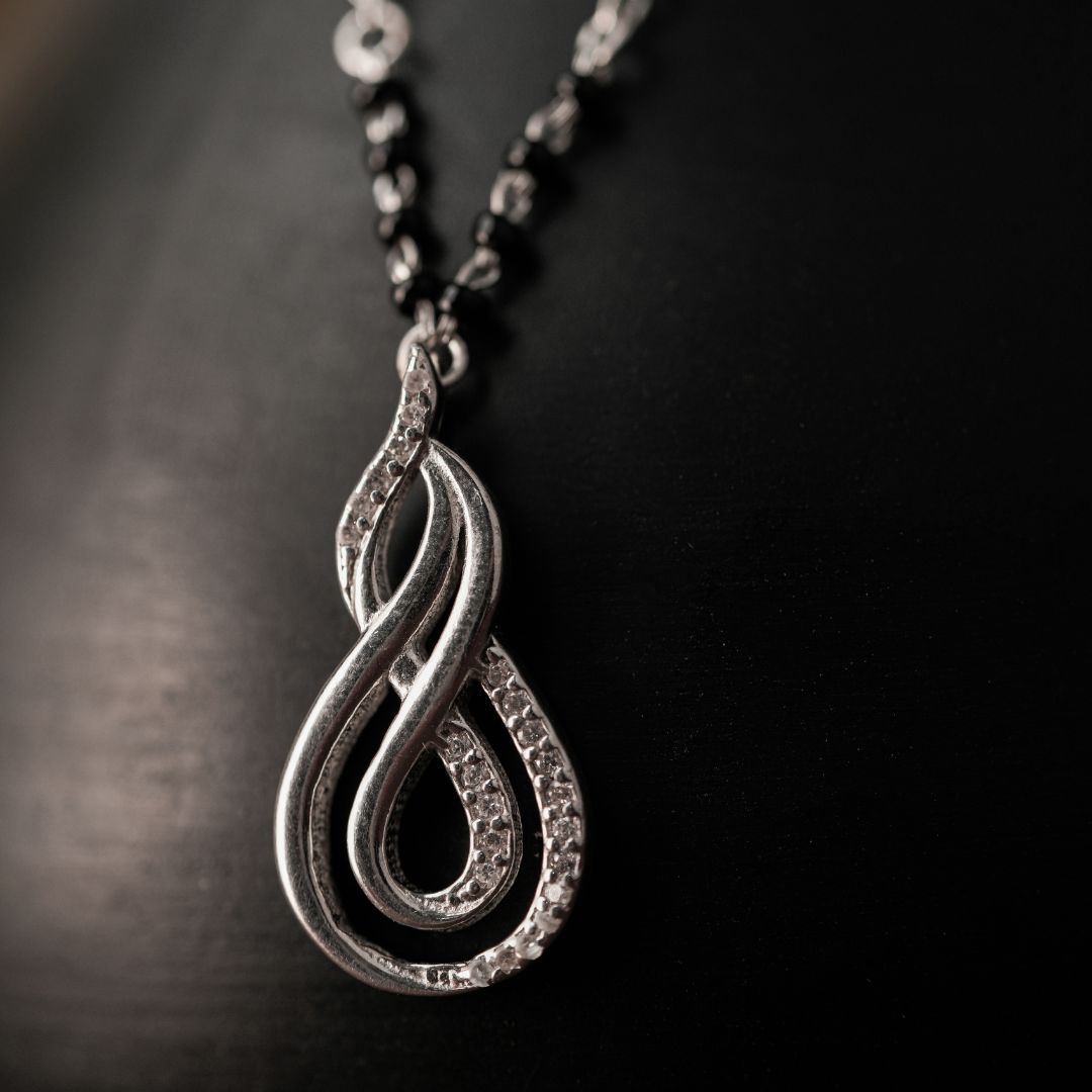 daily wear 925 silver pendant mangalsutra women India