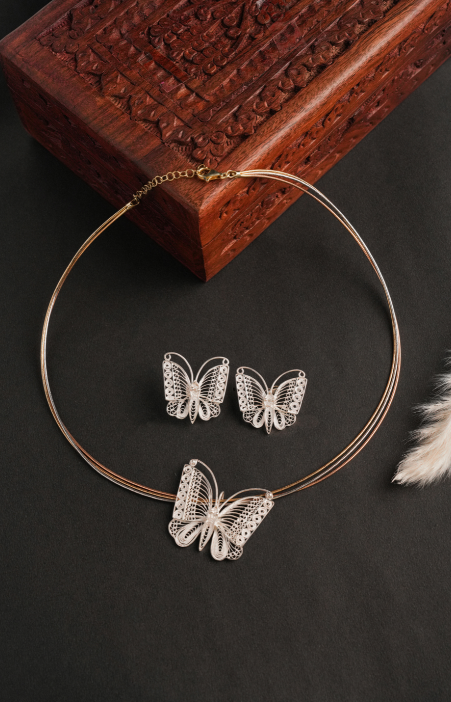 Butterfly Shaped Pendant Set