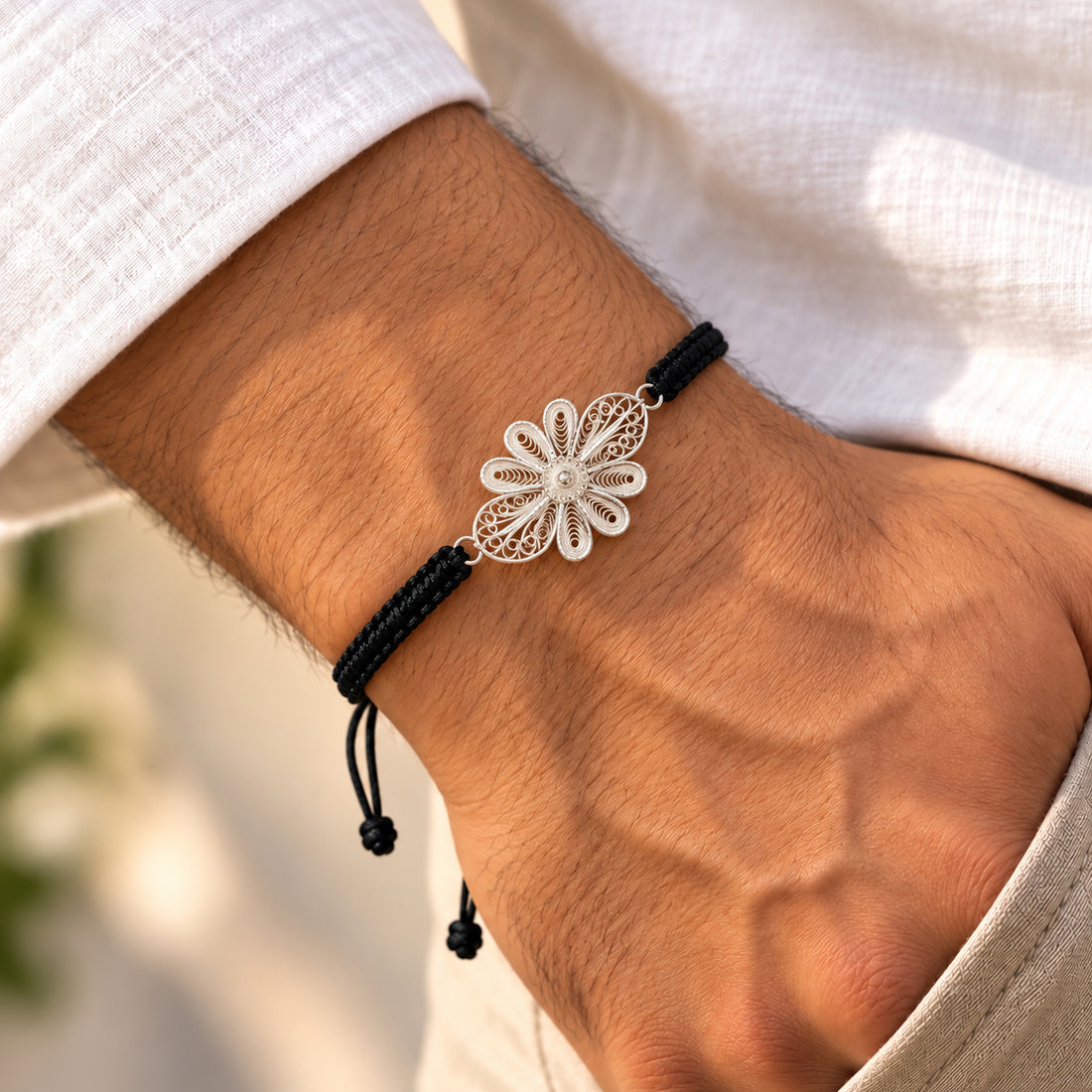 Pushp Silver Tarakashi Bracelet
