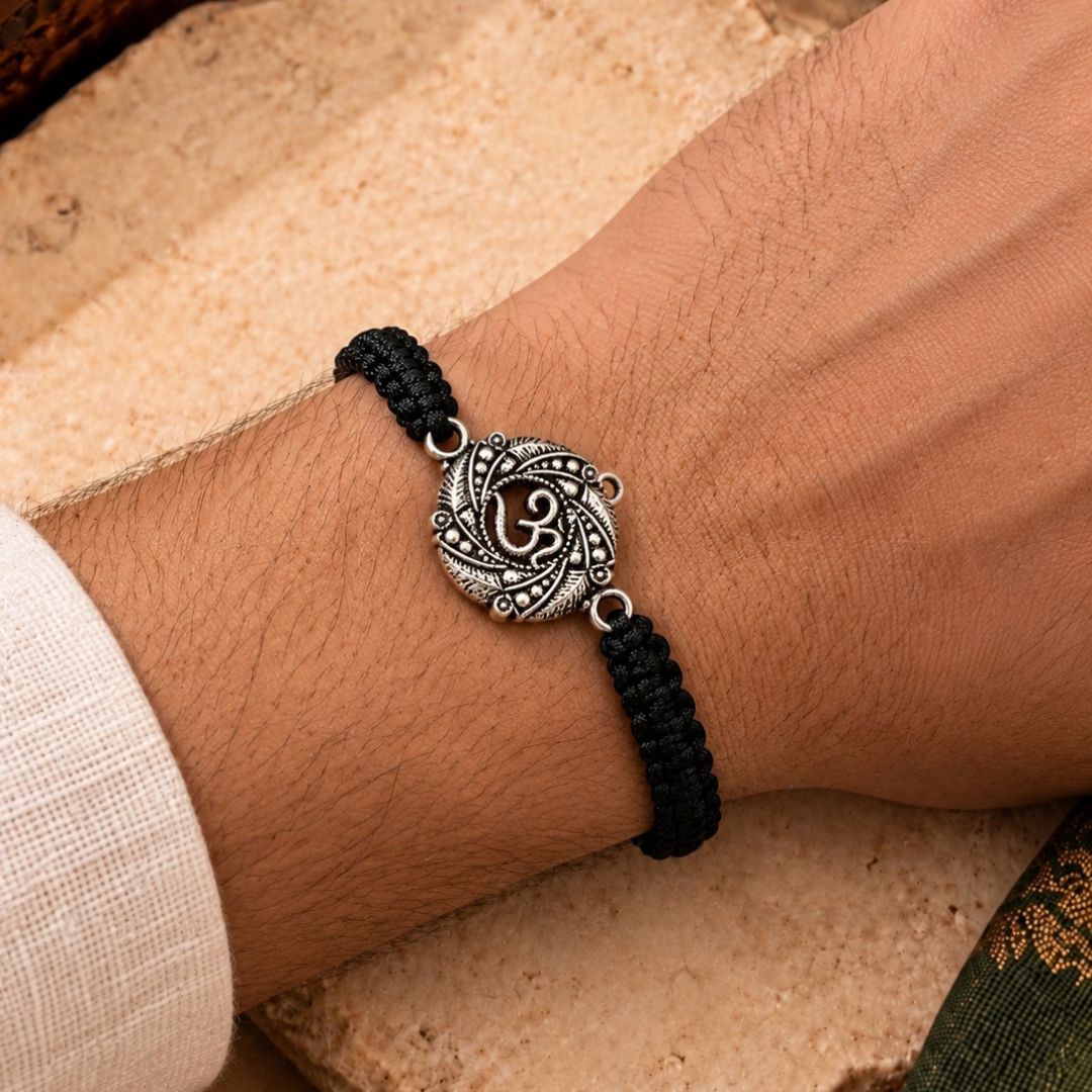 Om Blessing Silver Bracelet