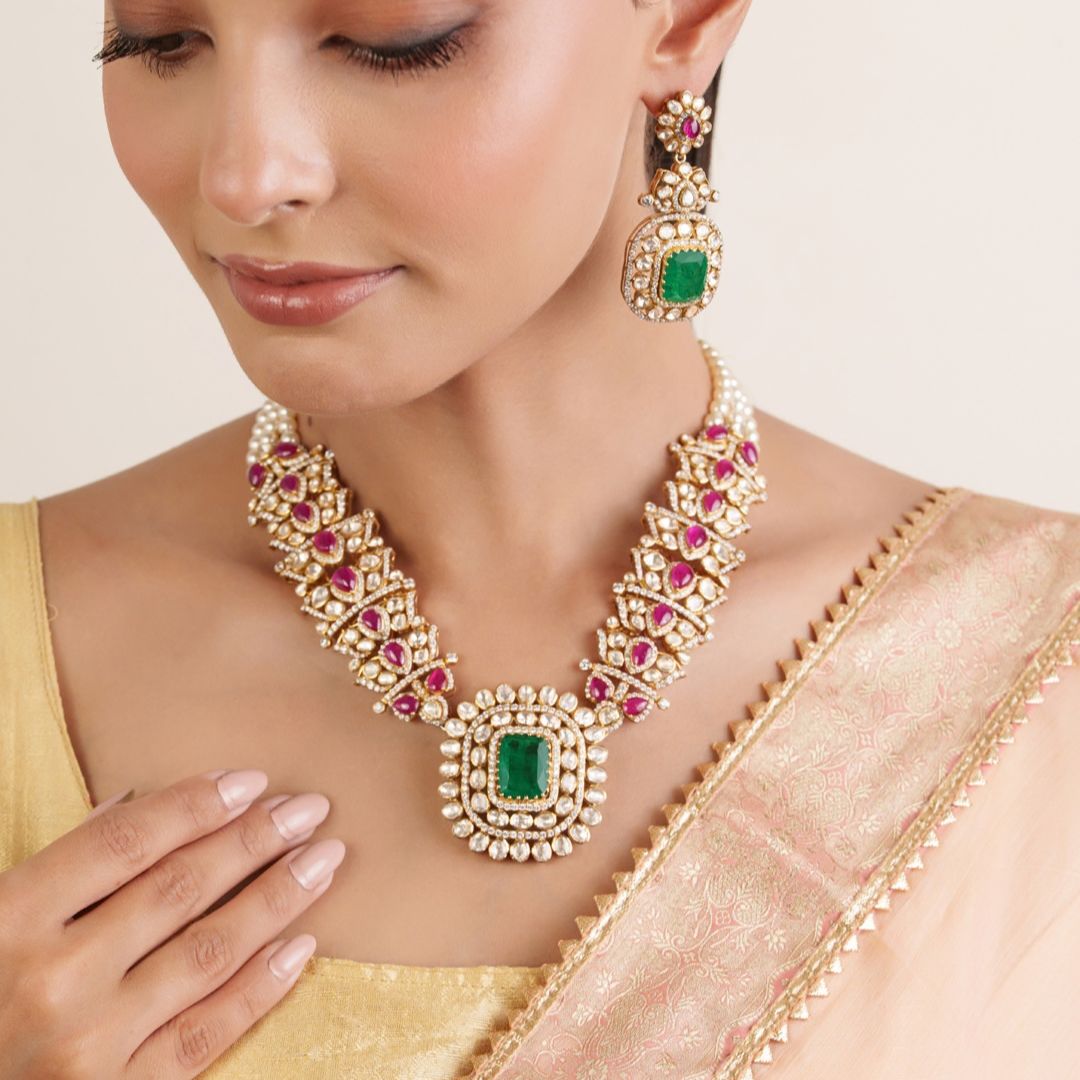 Aarika Royal Necklace Set with Earrings