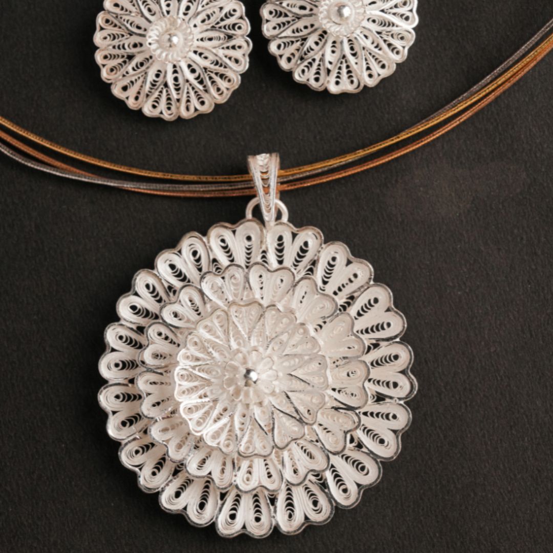 authentic Odisha Tarakashi 925 silver necklace women