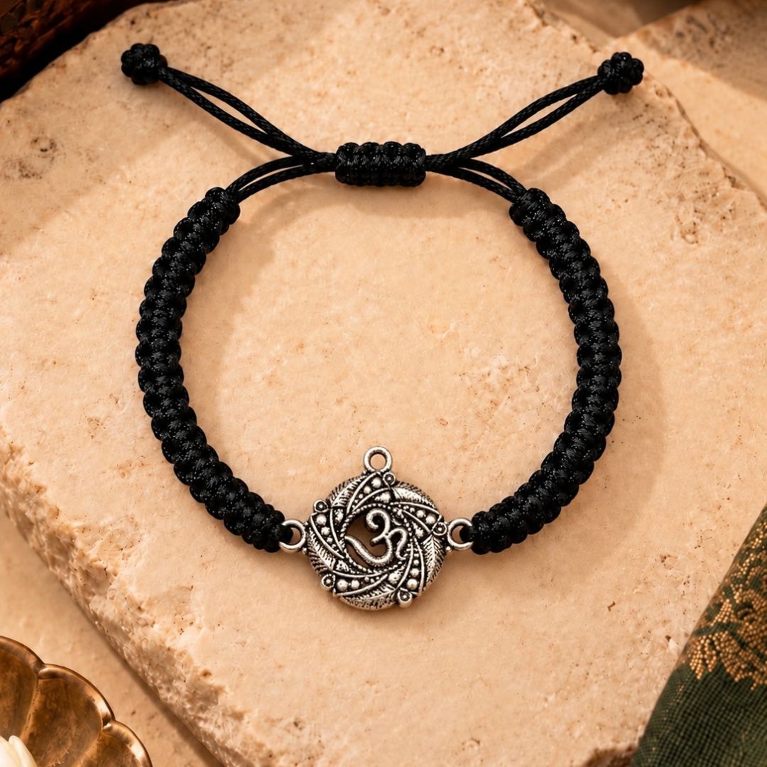 Om Blessing Silver Bracelet