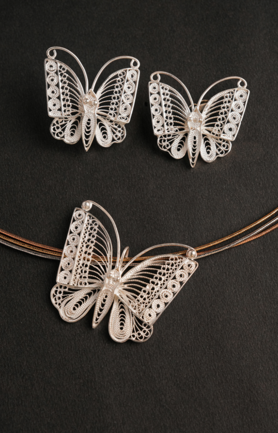 Butterfly Shaped Pendant Set