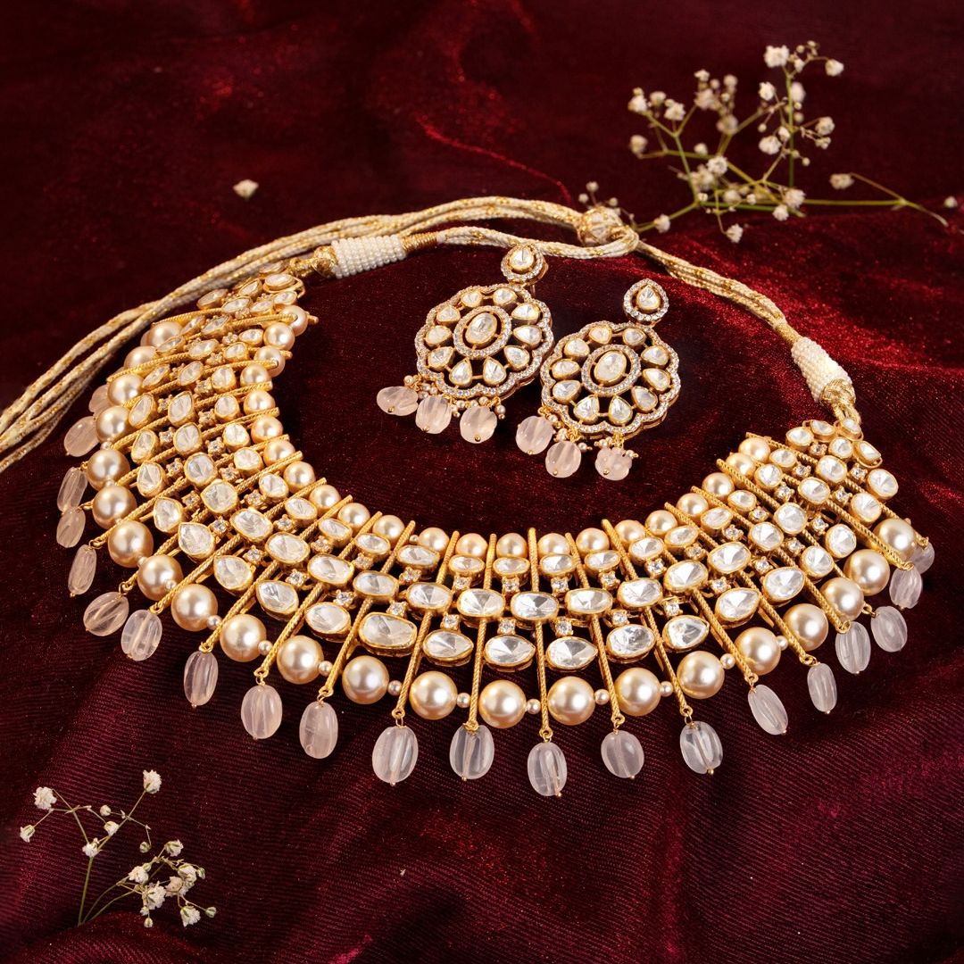 Shahi Noor Kundan Necklace Set with Earrings