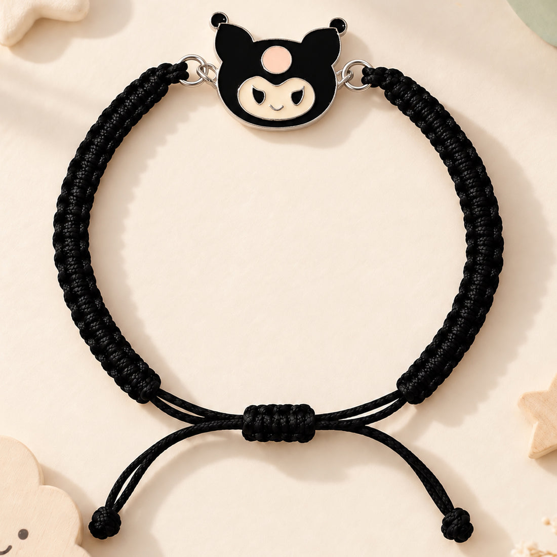 Black Bunny Charm Kids Bracelet