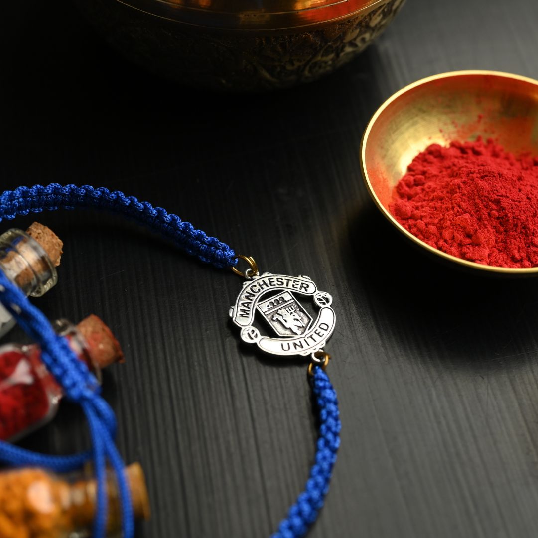 Manchester United Silver Rakhi